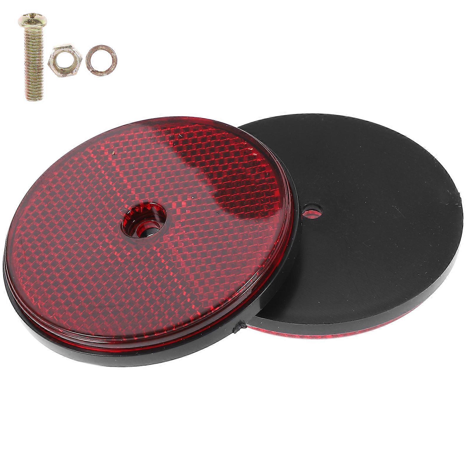 2pcs Round Trailer Reflectors High Visibility Safety Indicators for Night Riding Reflective Markers for Boats Trucks Fences Improve Driving Safety