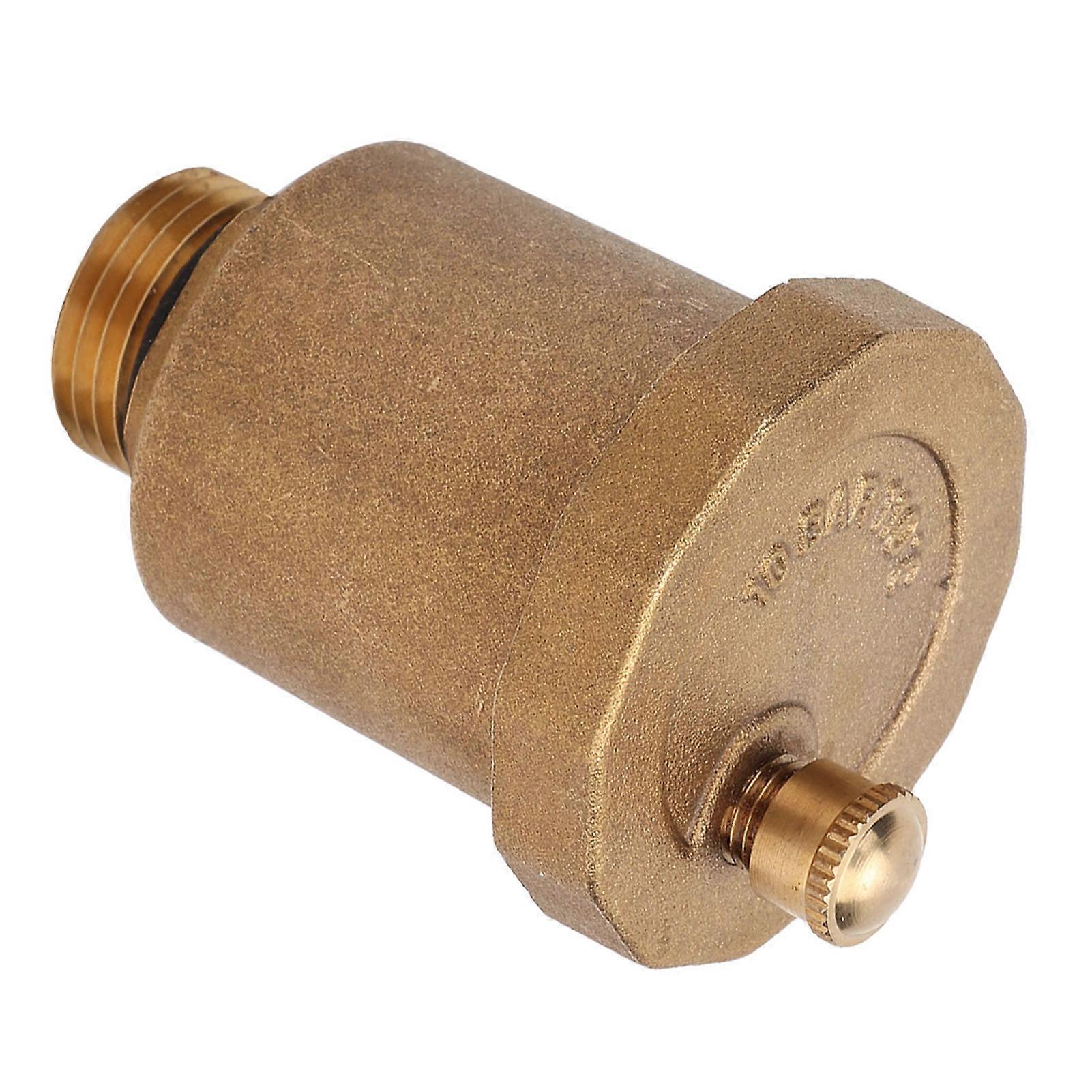 Brass Automatic One Way Air Vent Valve G1/2" Male Thread Durable