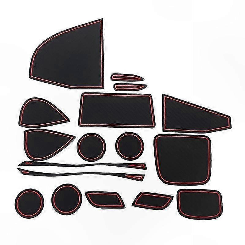 17-Piece Non-Slip Dustproof Cup Holder Set for Vehicle Interior Upgrades 2021-2022 Models