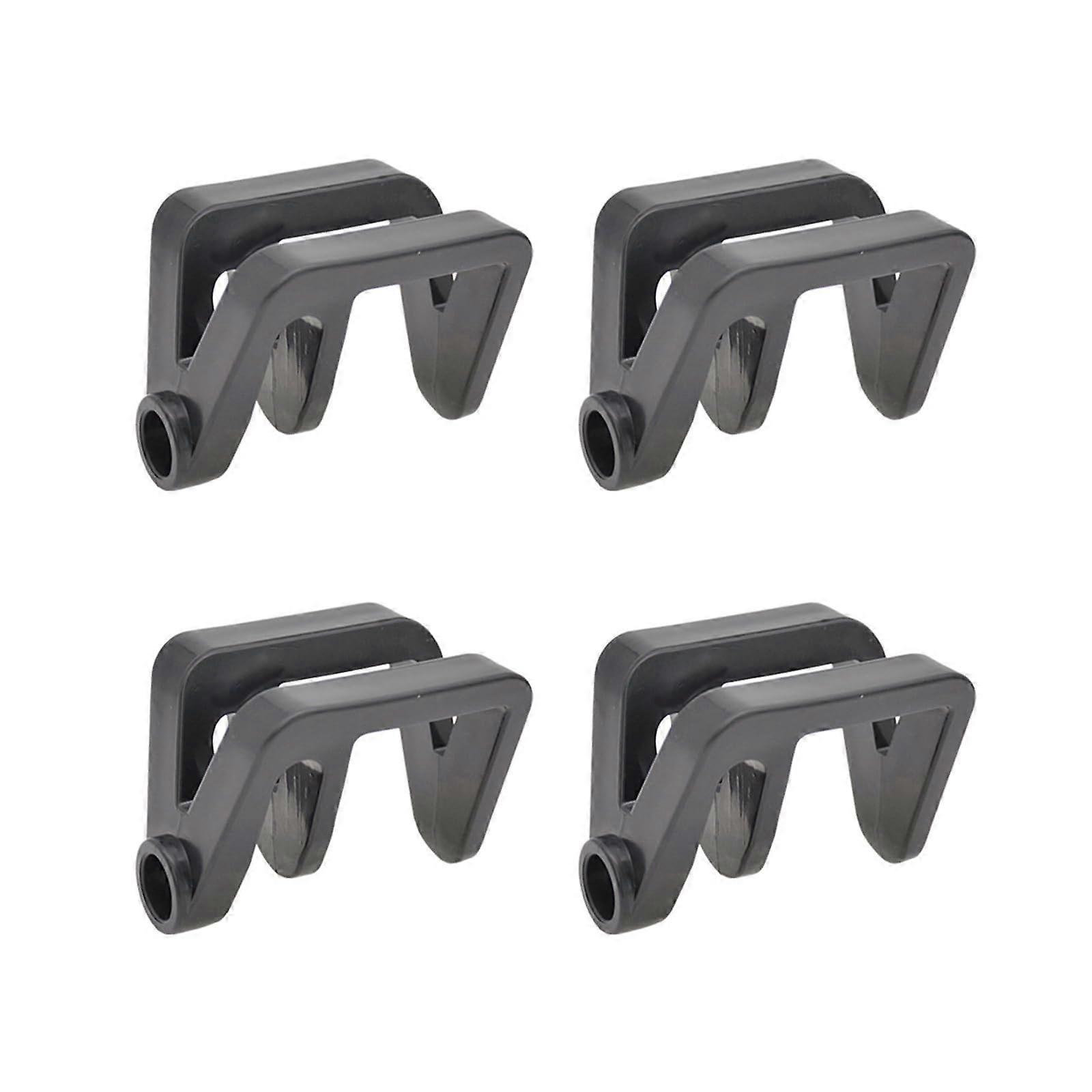 Rope Buckles 4Pack Round Single Hole Flexible Marine Hook For Canoeing And Rafting Black