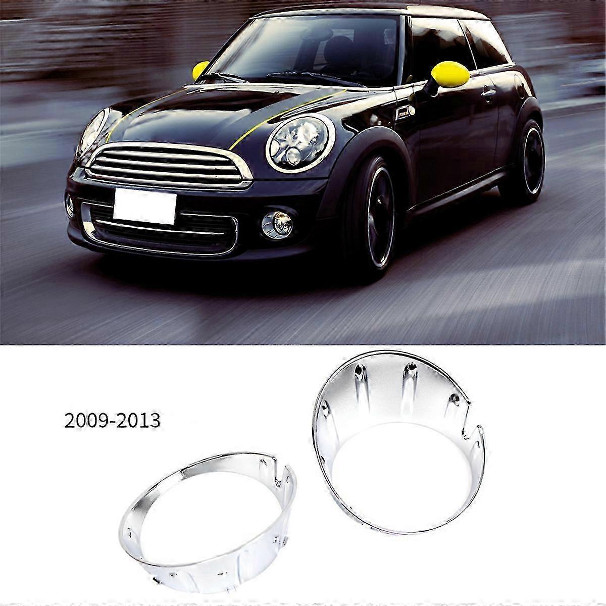 Front Chrome Bumper Fog Light Cover Fog Light Trim Ring for Mini R55
