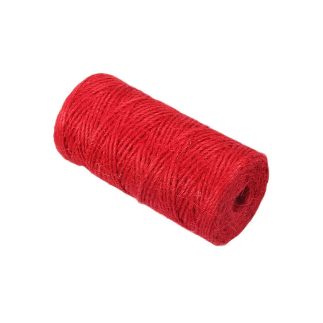 100m Artificial Ribbon Rope Hemp Twine Red Garden Twine For DIY Craft Decorations