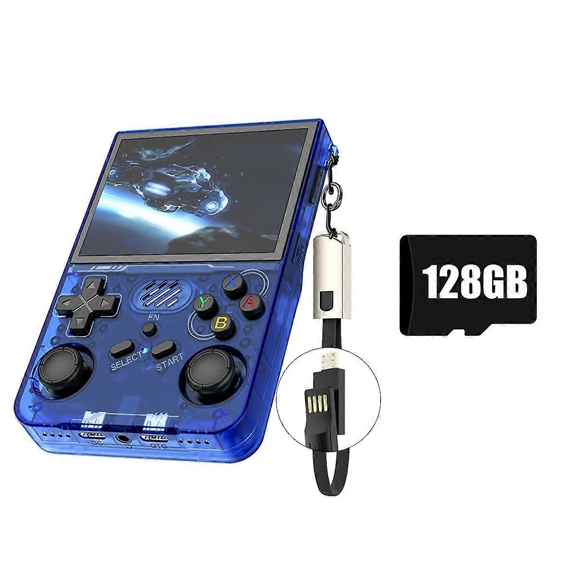 R36XX الرجعية المحمولة لعبة وحدة التحكم 128G 30000 + ألعاب 3.5 بوصة شاشة WiFi لينكس المحمولة جيب مشغل فيديو طفل هدية C