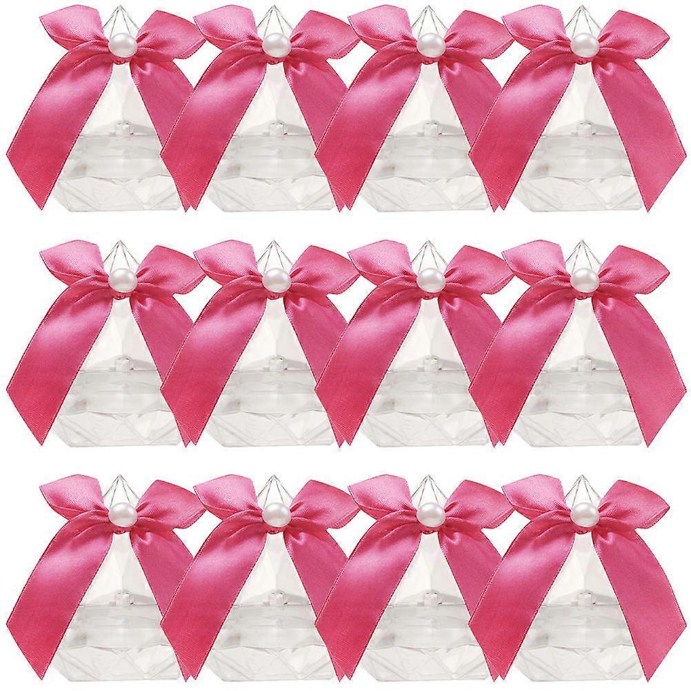 Classic Wedding Candy Container For Engagement Parties And Birthdays In Rosy 12Pack Gift Presentation
