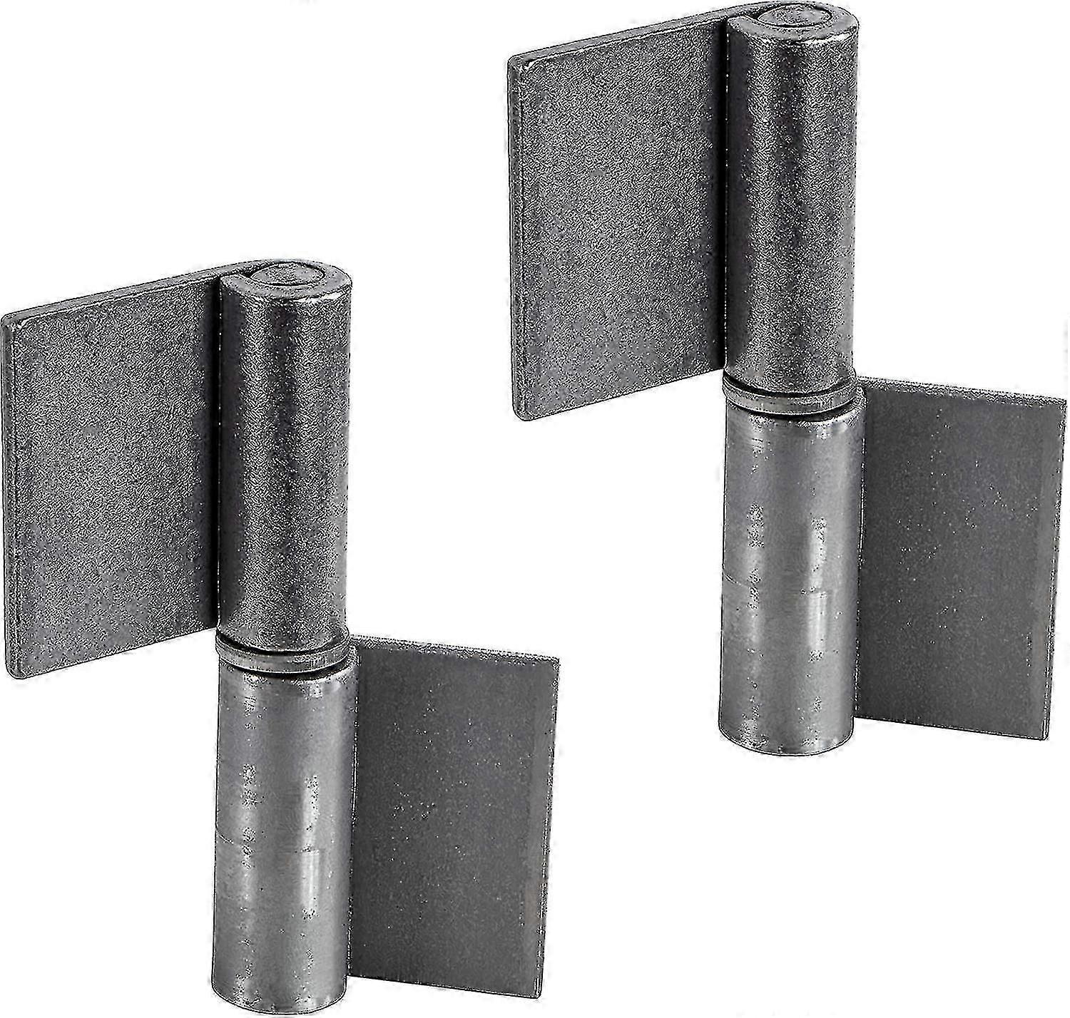 Welded door hinges - metal - height = 82 mm robust hinges for garden doors and machines 2 pieces - KM