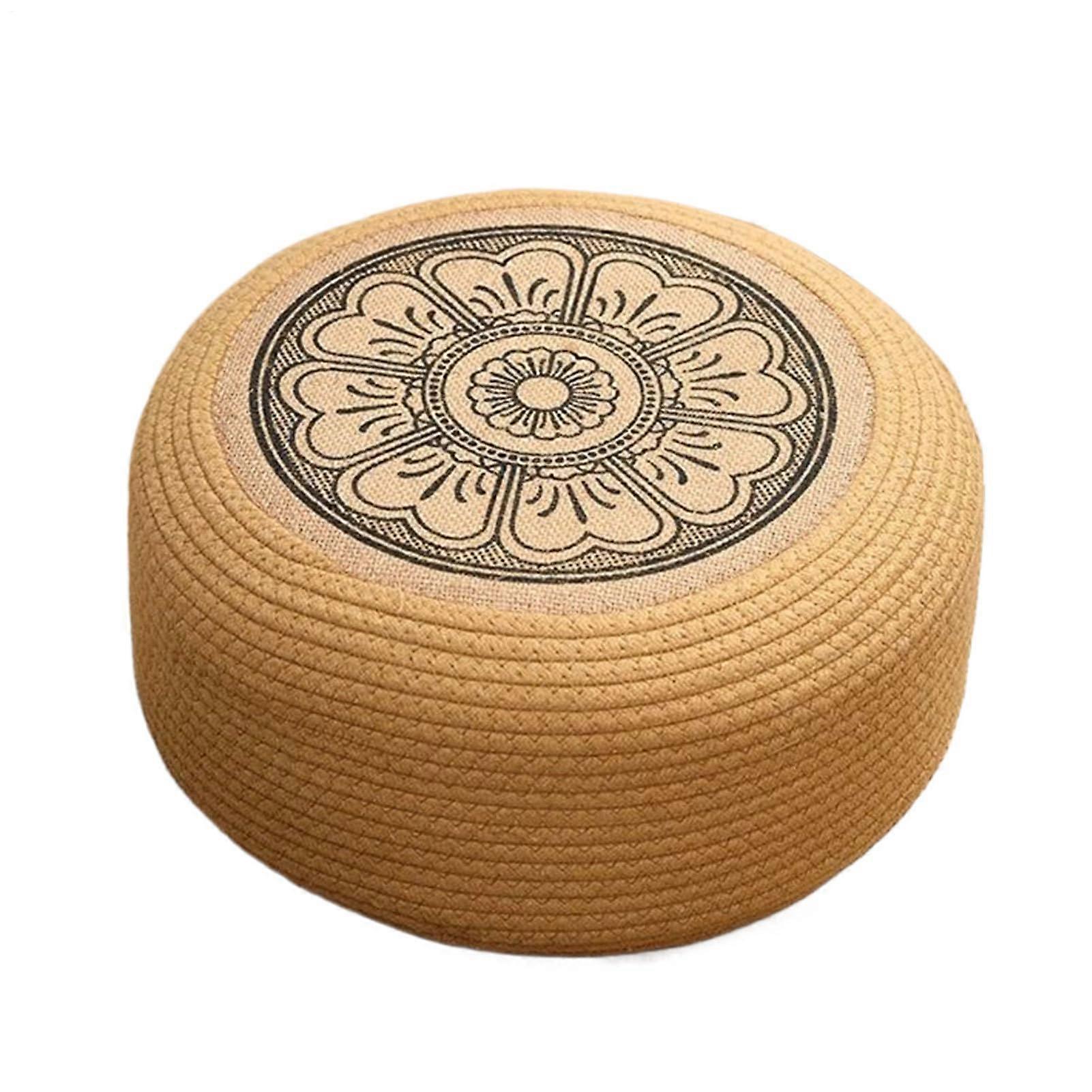Rattan Ottoman Outdoor Waterproof Seating Tatami Floor Cushion For Patio Furniture 50 Cm 20D X 40W X 20H Cm Coastal