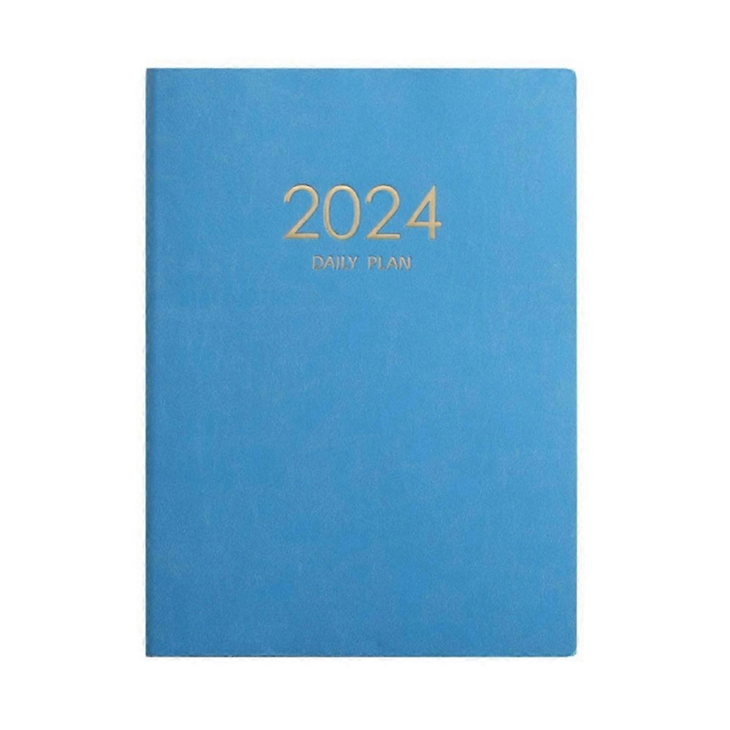 2024 Blue Plan Notebook Calendar Thickened Daily Plan Notebook