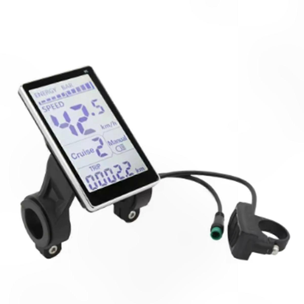 Universal E-Scooter LCD Display Meter 5-Pin 24V-60V Compatibility for 31.8mm and 22.2mm Handlebars