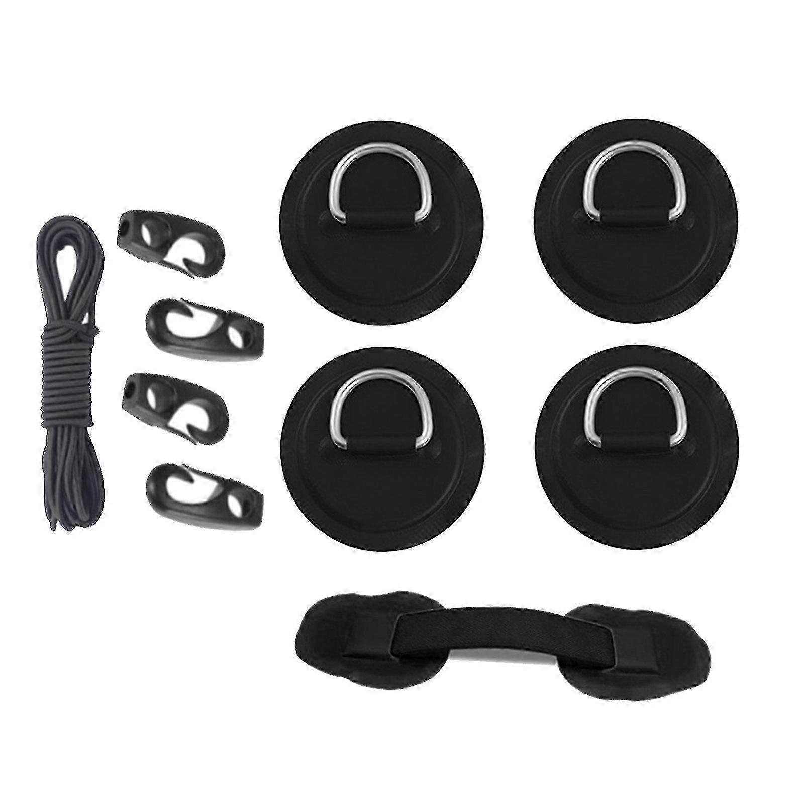 Inflatable Surfboard Round Patch Accessory Set with Bungee Straps and D-Ring Pad