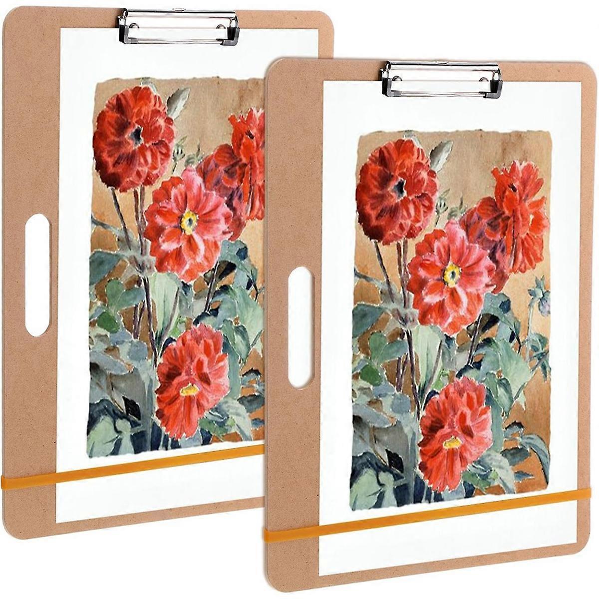 2Pcs Sketch Board, Portable Art Portable Drawing Board with Handle (13inch X 17inch)