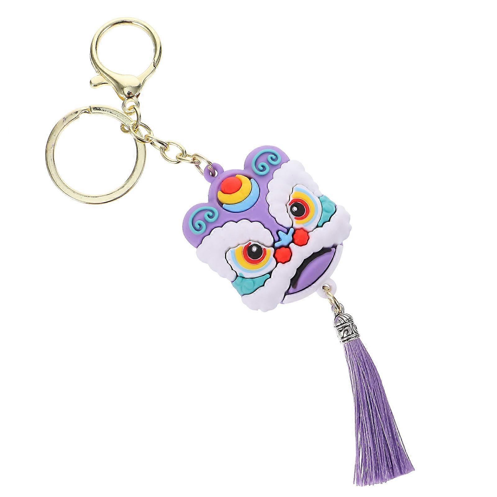 Backpack Pendant Lion Design Key Ring for Decor 2Pcs PVC