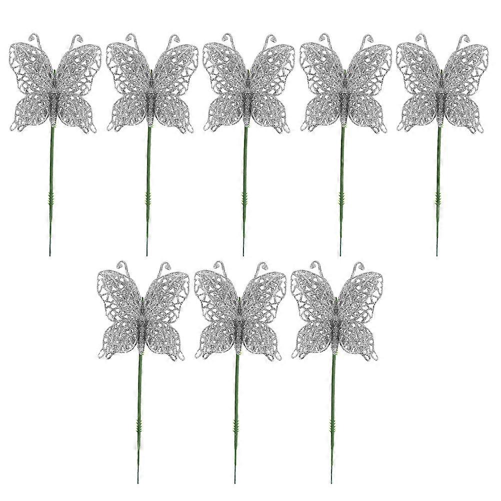 Plastic Butterflies Xmas Tree Decor for Wall Hanging 16Sets