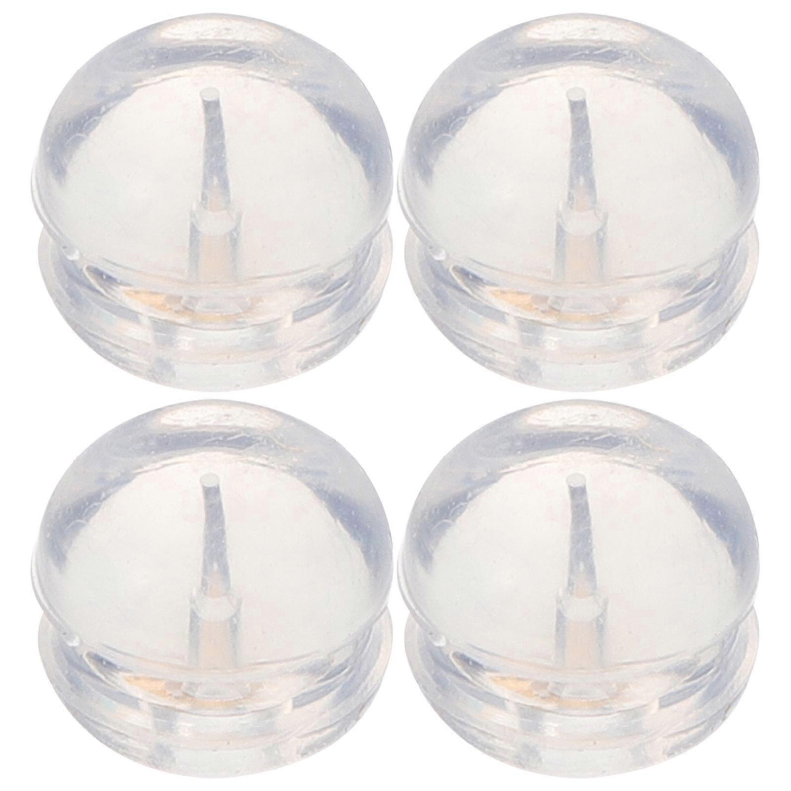 Assorted Color Earring Backs for Studs 16Pcs Metal Silicone Stoppers