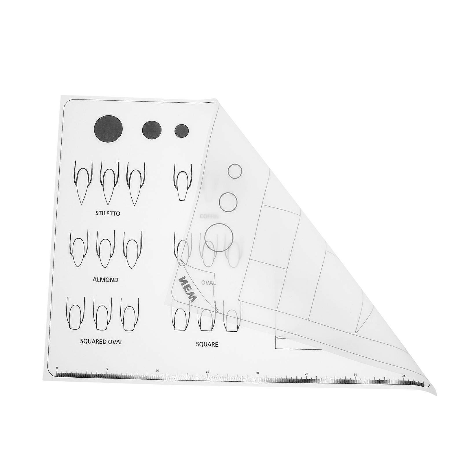Acrylic Nail Training Mat for Application Practice Silicone Trainer Sheet 4Pcs