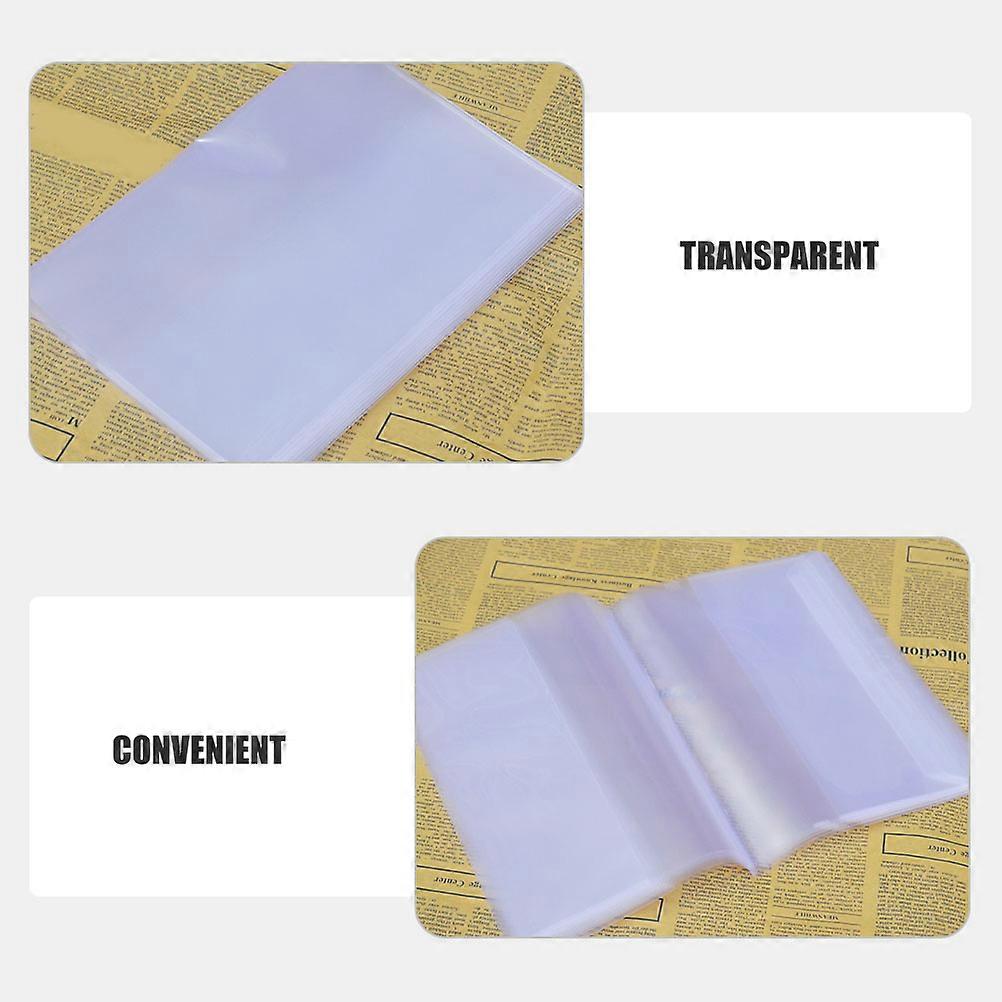Reusable Book Cover Transparent PP Book Protector with 20Pcs