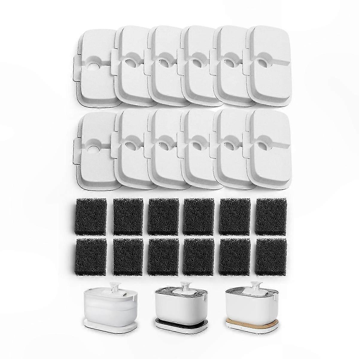 Replacement Filters for Pet Water Fountains, 12-Pack, Fits Various Wireless Models