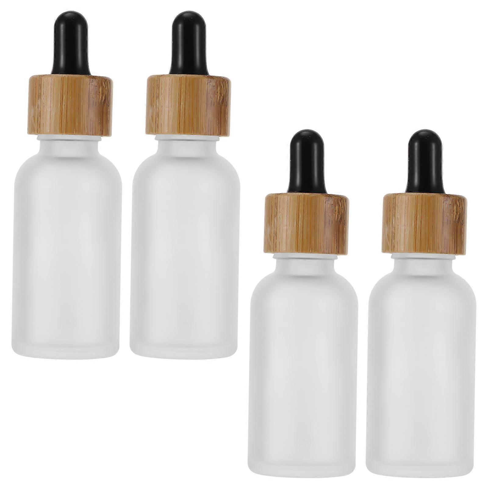 Travel Accessories Dropper for Storage 4Pcs Refillable Glass Bottles
