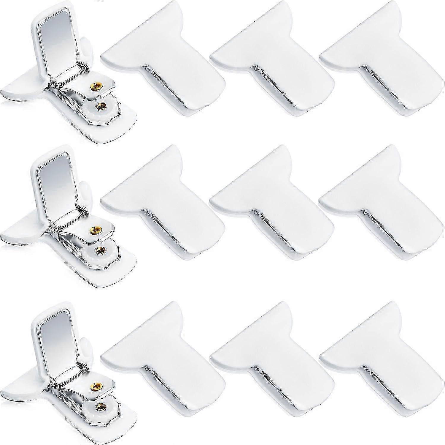 White Filled Bedding Clips for Duvet Securement Preventing Comforter Movement Inside the Cover - 12 Pack