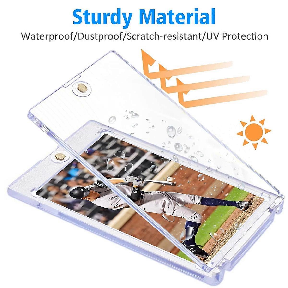 12 Count Magnetic Card Holders for Trading Cards,35PT with Card Stand