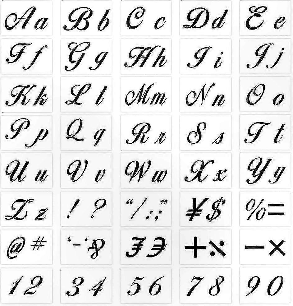 40-osainen kestävä muovinen stensiilisarja luovaan taiteeseen ja tee-se-itse-askarteluprojekteihin