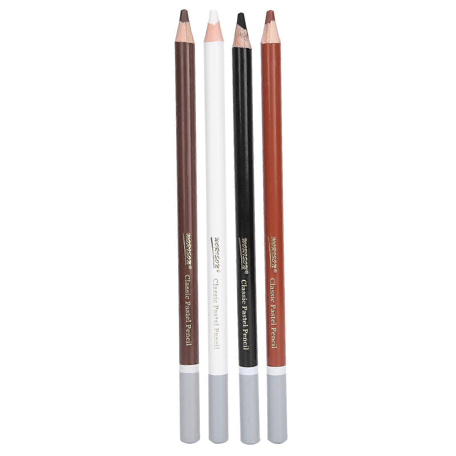 4PCS Charcoal Pencils Drawing Set Colour Pencils for Sketching Shading Beginners Artists Use