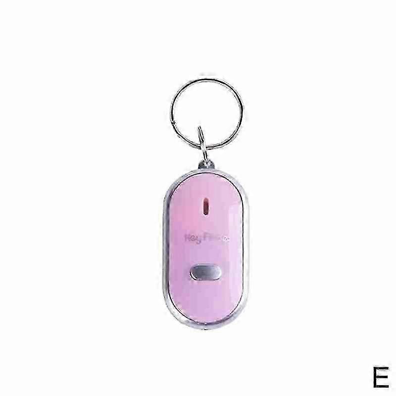 Pink (E)$Key anti-lost device Wireless whistle Key finder Audio sensor finder Electronic gift