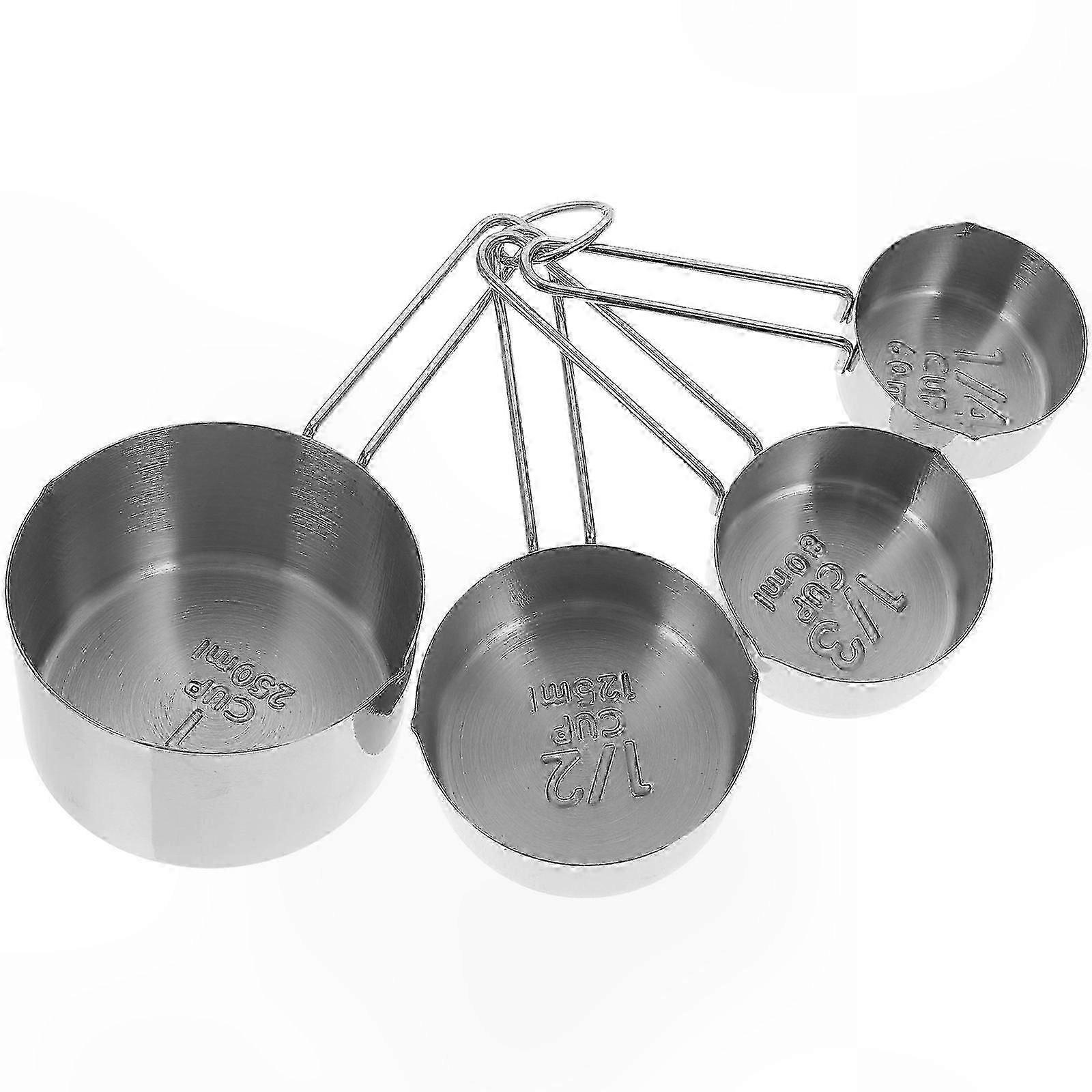 4-Piece Measuring Cup Set for Kitchen Cooking and Baking with Scale Markings
