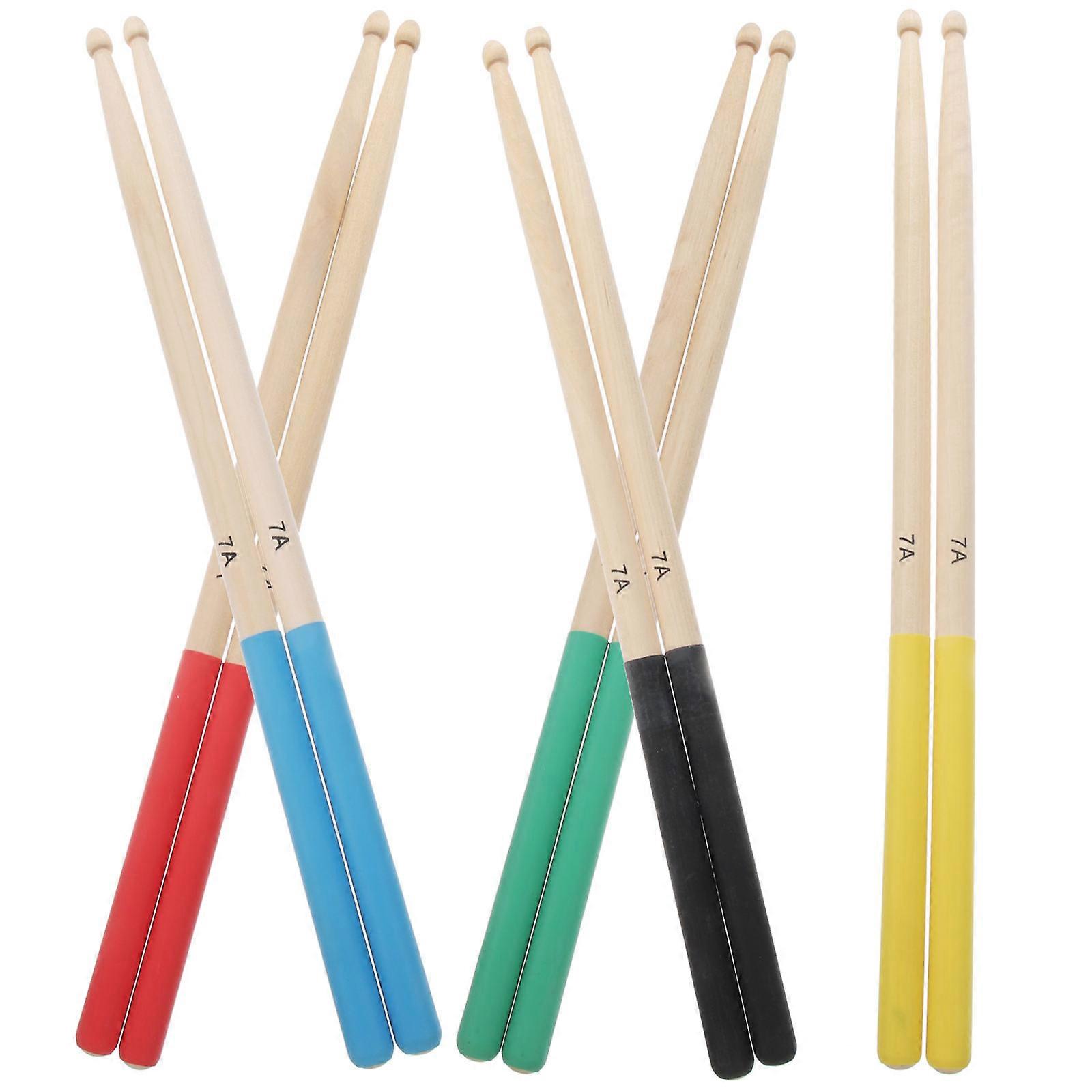 7a Drum Sticks Maple Wood Drumsticks for Music Playing 25Pairs Multi Color