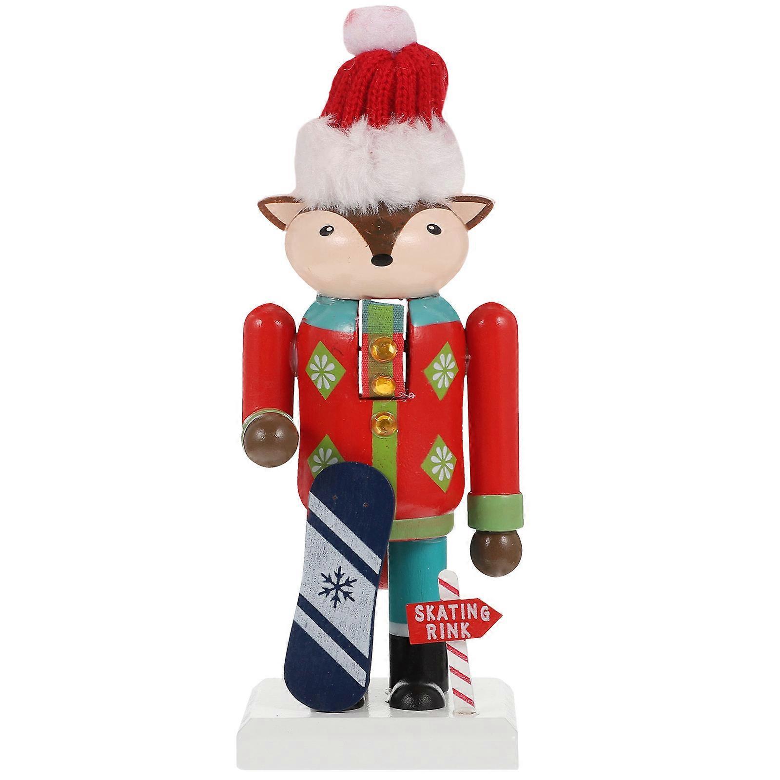 Desktop Nutcracker Figurine Cartoon Animal Ornament 5Pcs Set