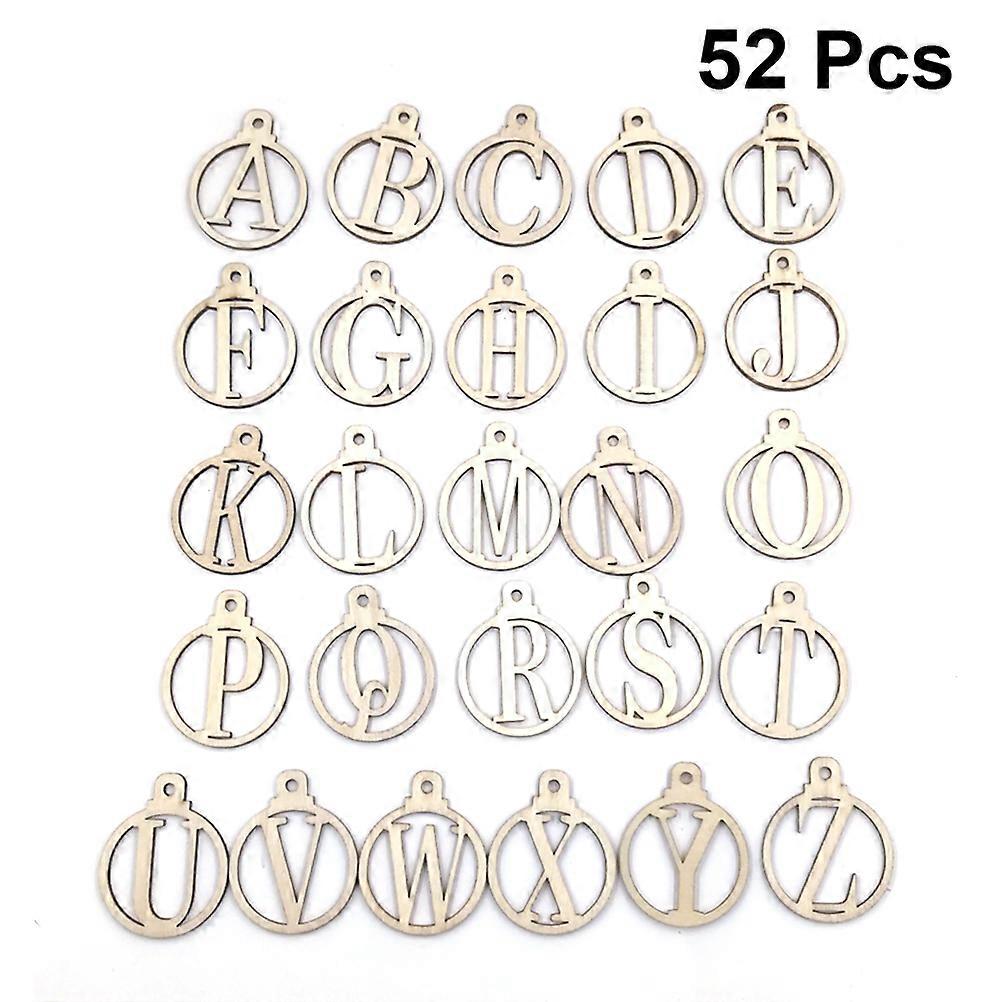 Letters Pendant DIY Wooden Hanging Decoration with 4Packs for Events