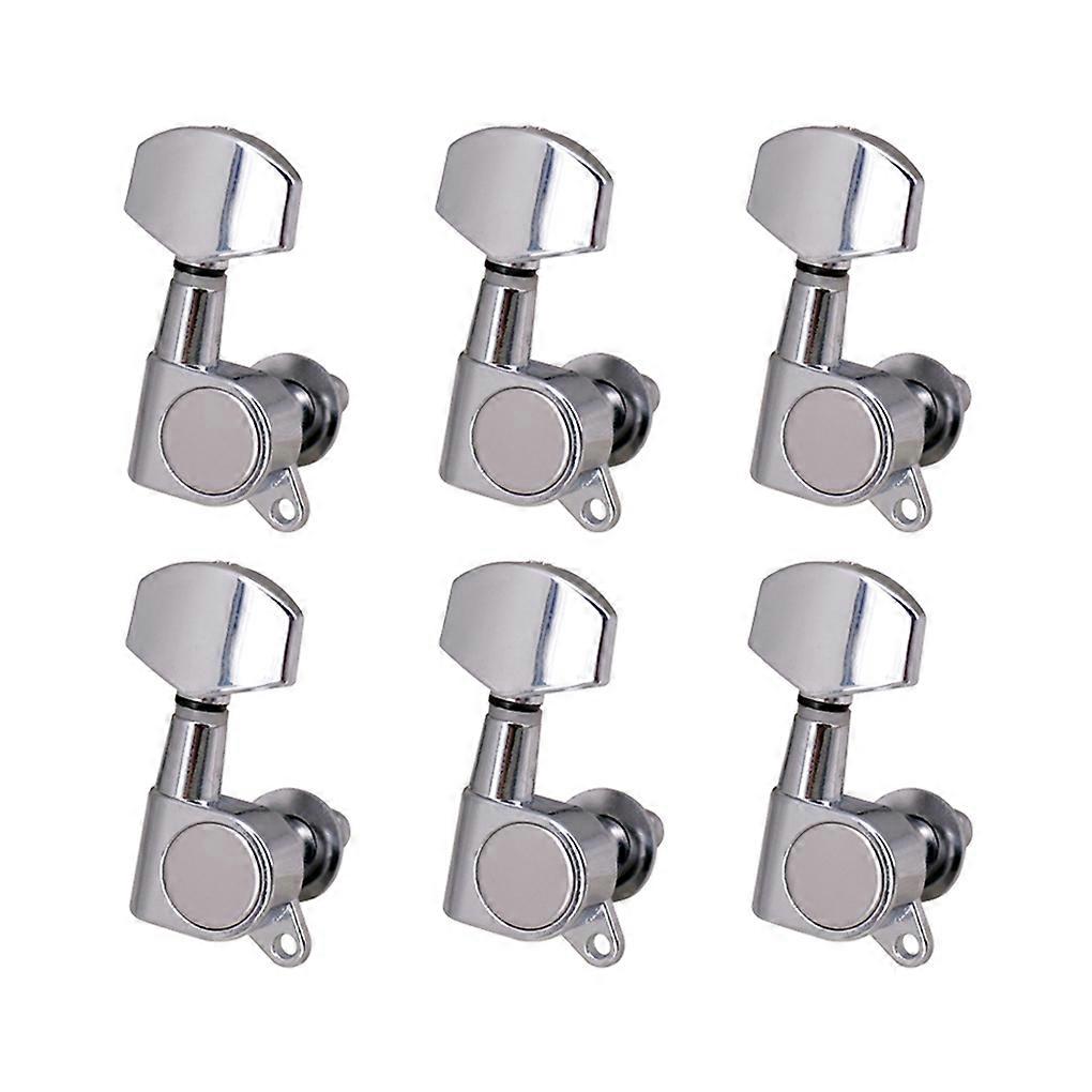 6 Pieces Tuning Pegs Music Instrument Fitting Sealed Guitar Knobs for Replace