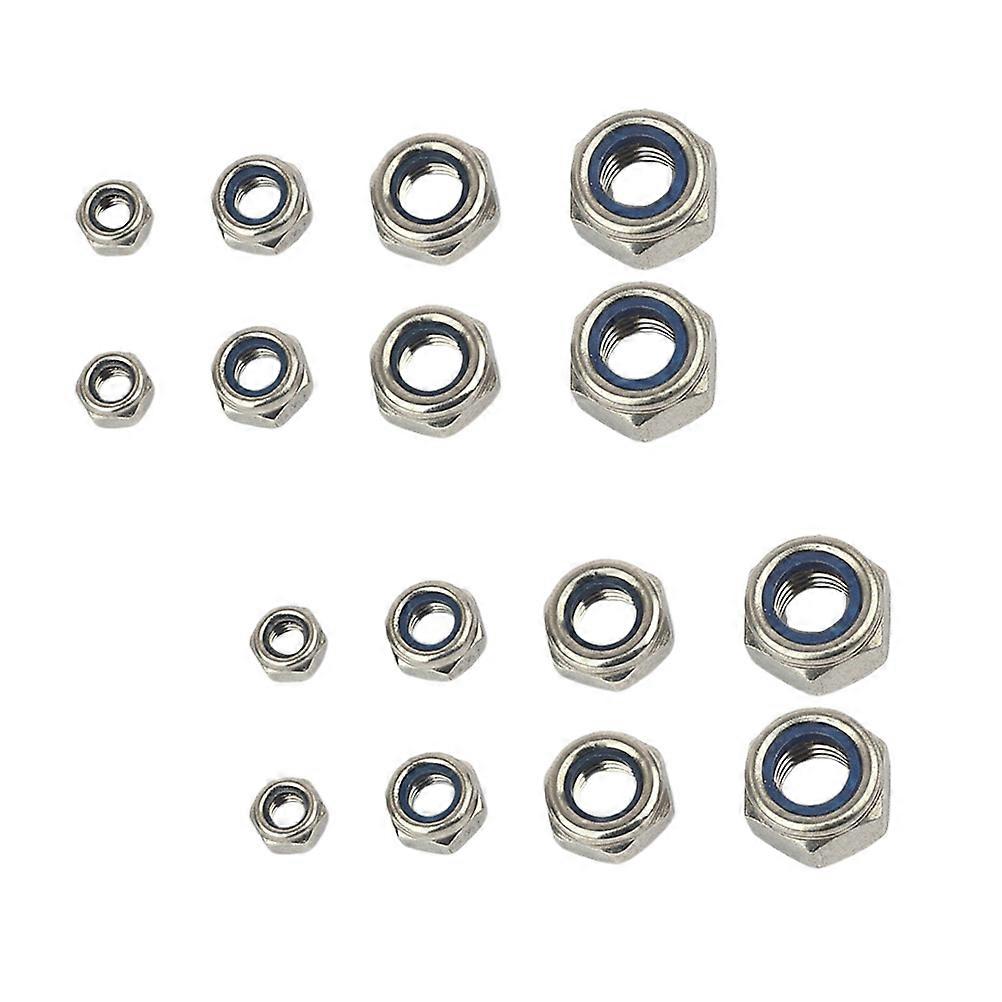 Hexagonal Lock Nut Stainless Steel Set for Fixing 360Pcs with Nylon Lock Nuts