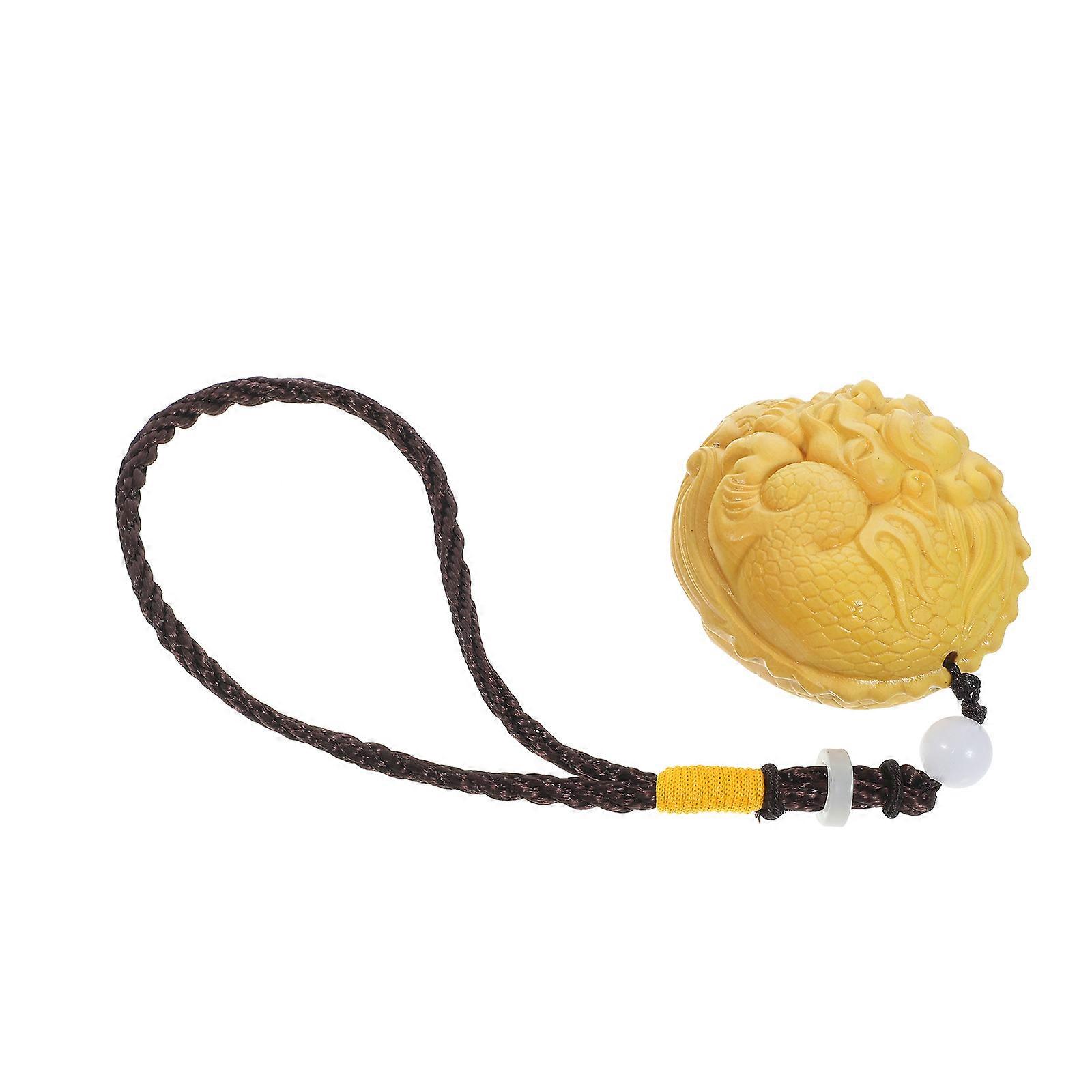 Wooden Pi Yao Carving Pendant for Decorative Pi Yao Ornament Use