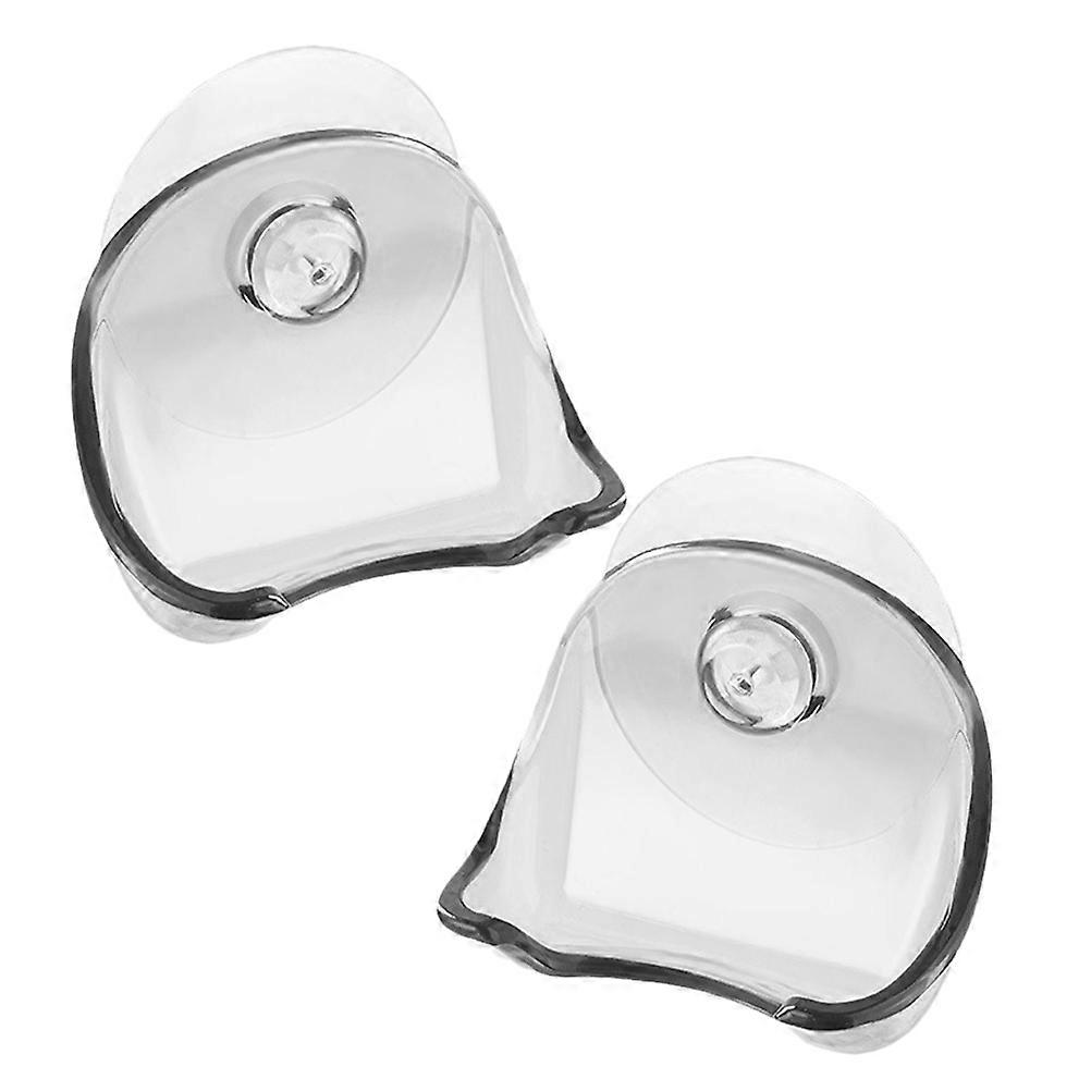 Space Saving Suction Cup Holder For Bathroom Use Grey Durable Material 2Pcs