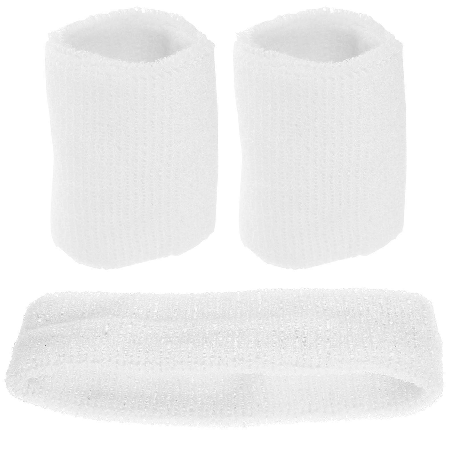 Running Sweatband and Sweatband Wrist Guards Sports Use for Men Women Polyester Material Providing Elasticity 1Set