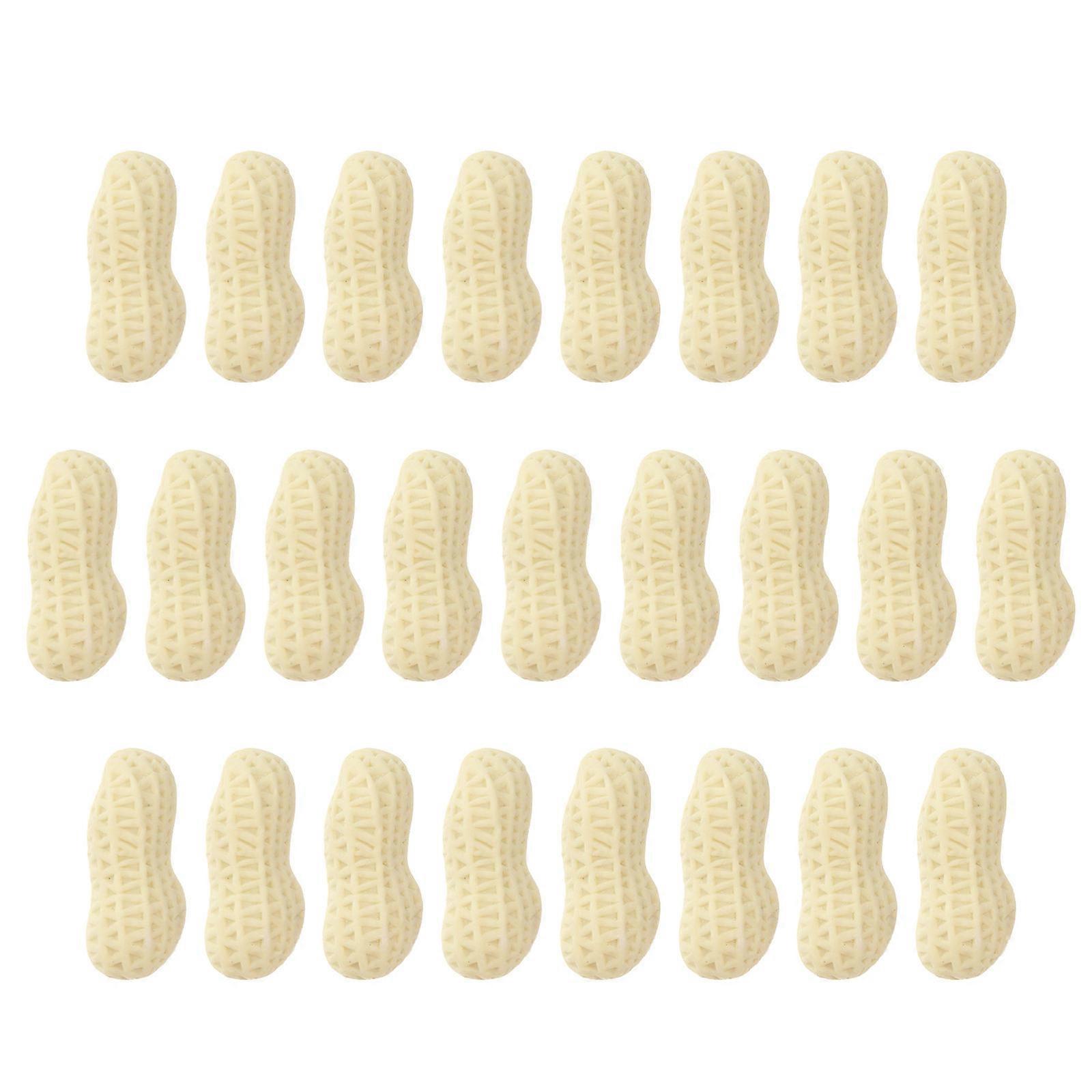 Beige Simulation Peanut Erasers for Wiping Use 25Pcs Creative Toy