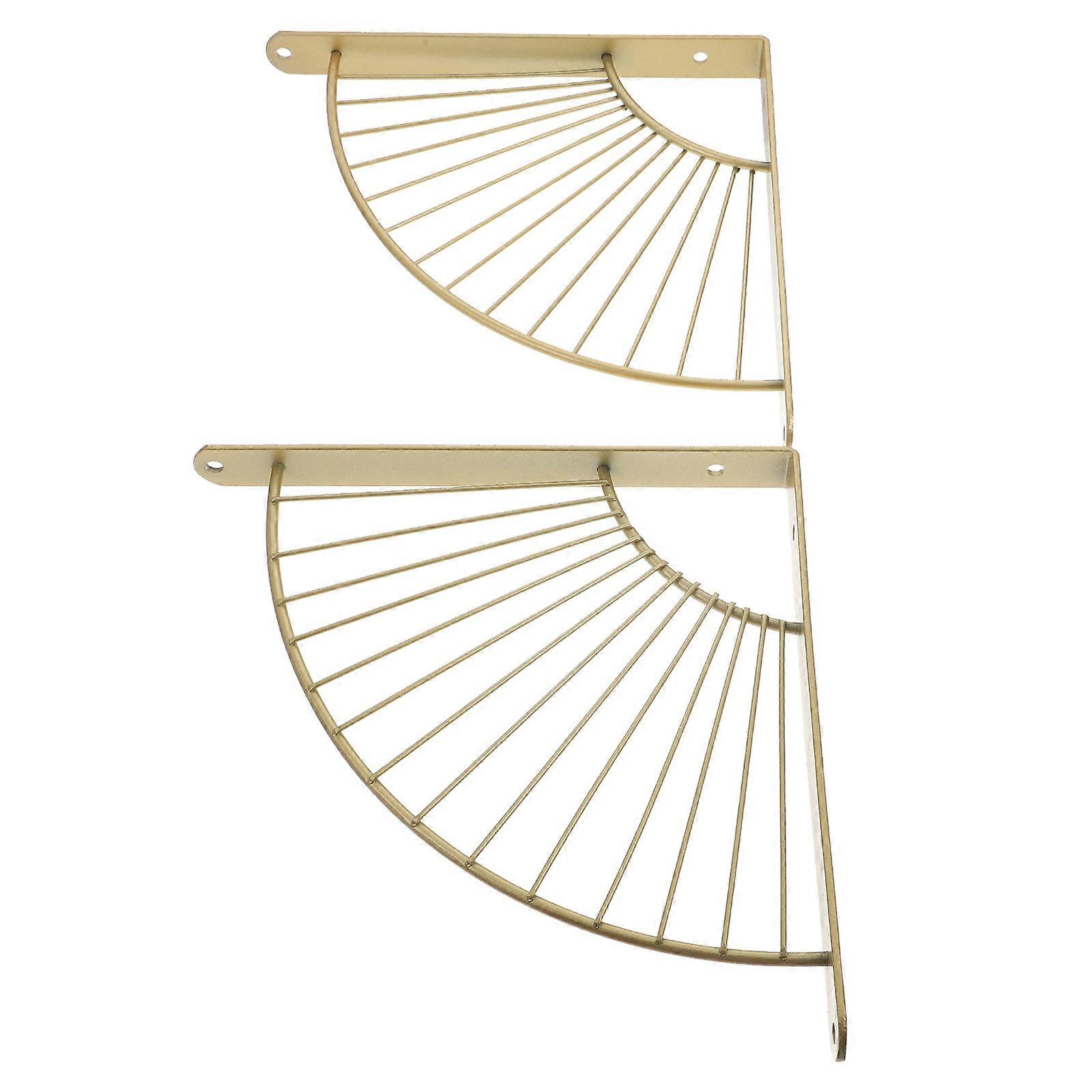 Shelf Support Bracket Wall Mount Triangle Shelf Brackets Kitchen 2.4X24.5X24.5CM 2Pcs