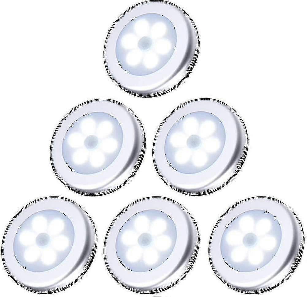 6 Pack Motion Detector Lamp. Closet Lamp. Led Sensor Lights. Powered By Battery 6pcs