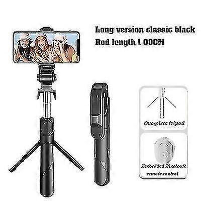 100Cm Black Extendable Selfie Stickwireless Remote Control And Tripod Stand X7504