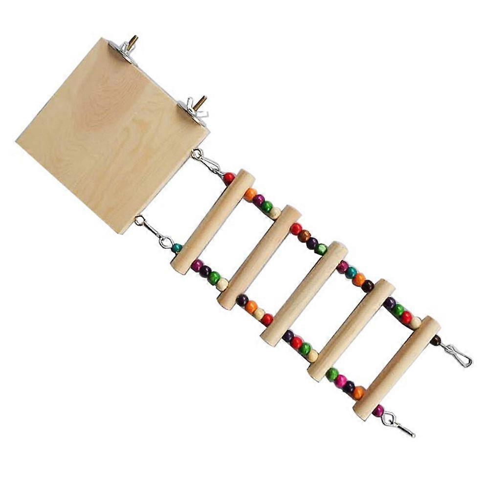 Parrot Swings Ladder Wooden Bird Toy for Pet Training Colored Ladder