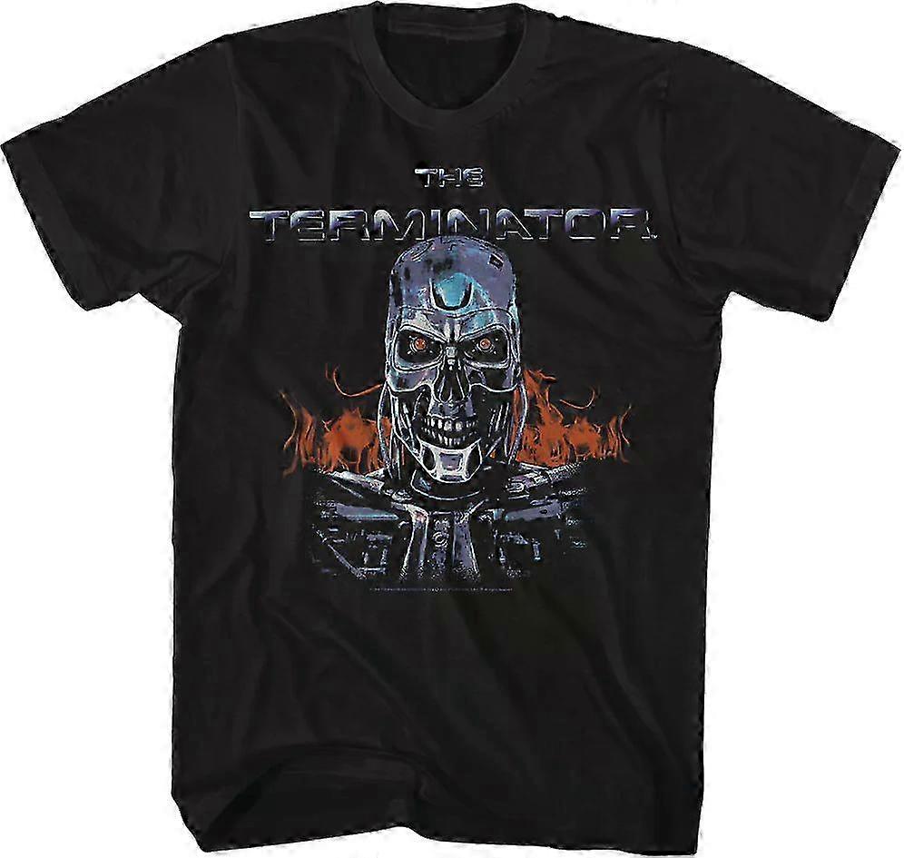 Endoskeleton Flames Terminator T-shirt Rockinstone