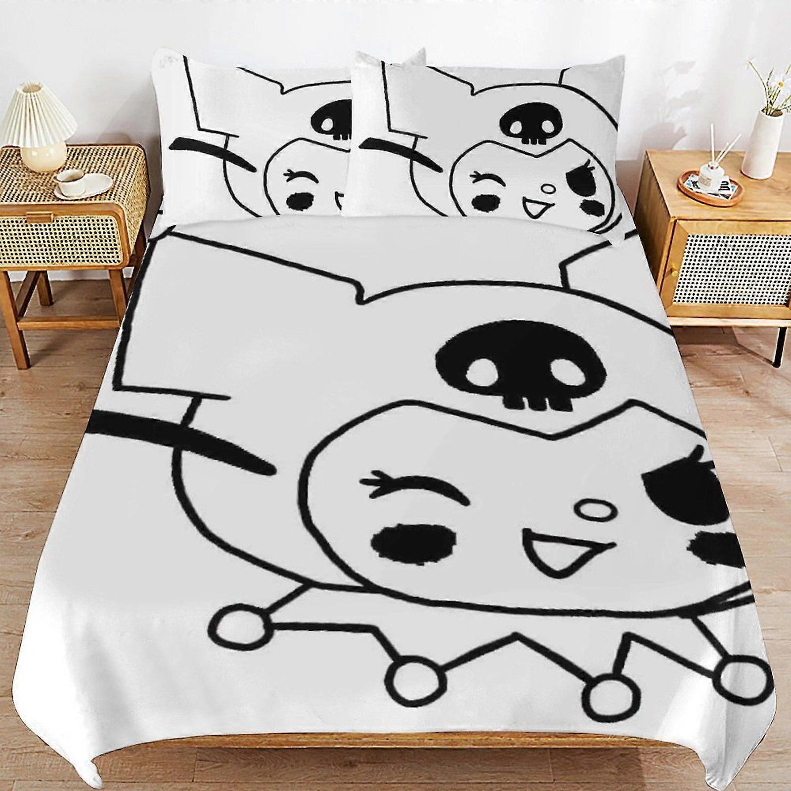 D388 Kuromi Durable Thread Count Secure Zipper Ultra Comfort Texture Duvet Cover Sets Bedding Solution S388