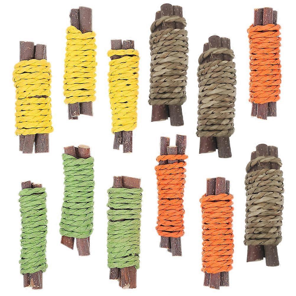 Wooden Bead Rotating Ladder Small Animal Chew Toys for 12Pcs Guinea Pig Use