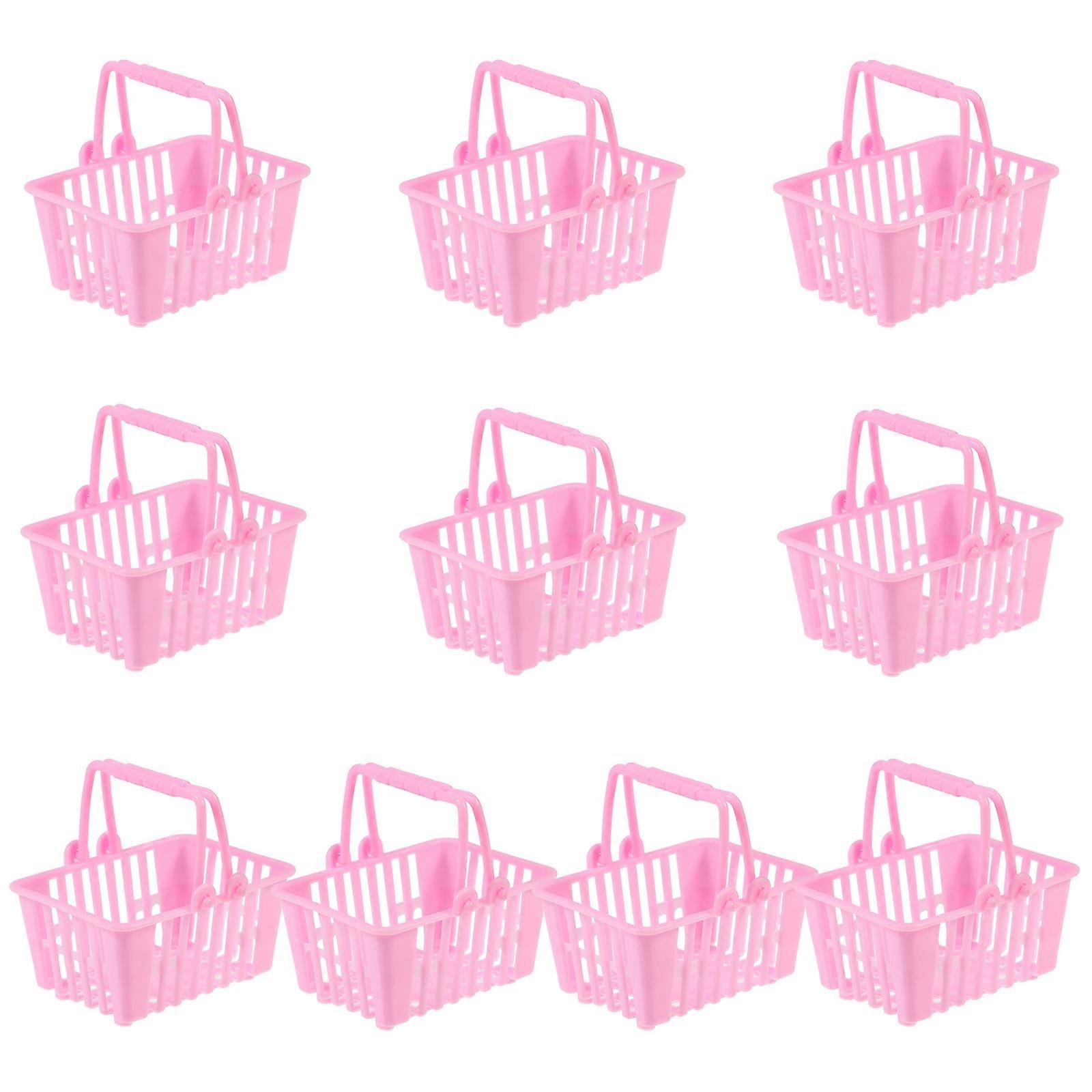 Playing House Baskets Plastic Basket Toys for Decoration 40Pcs Bundle