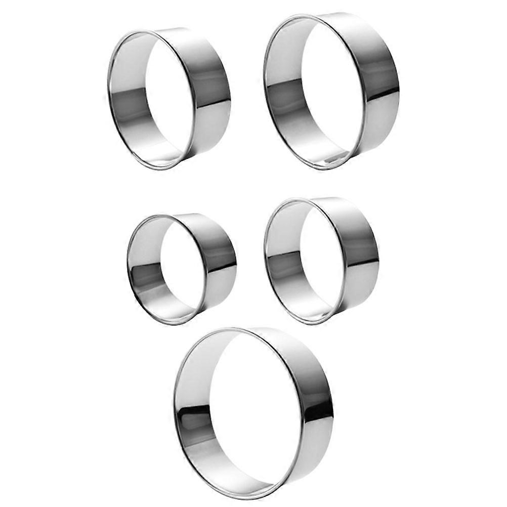 Stainless Steel Baking Molds Set Of 4 For Bakers Mousse Cake Tools With Round Shapes Size 7.80X7.80X3.00cm