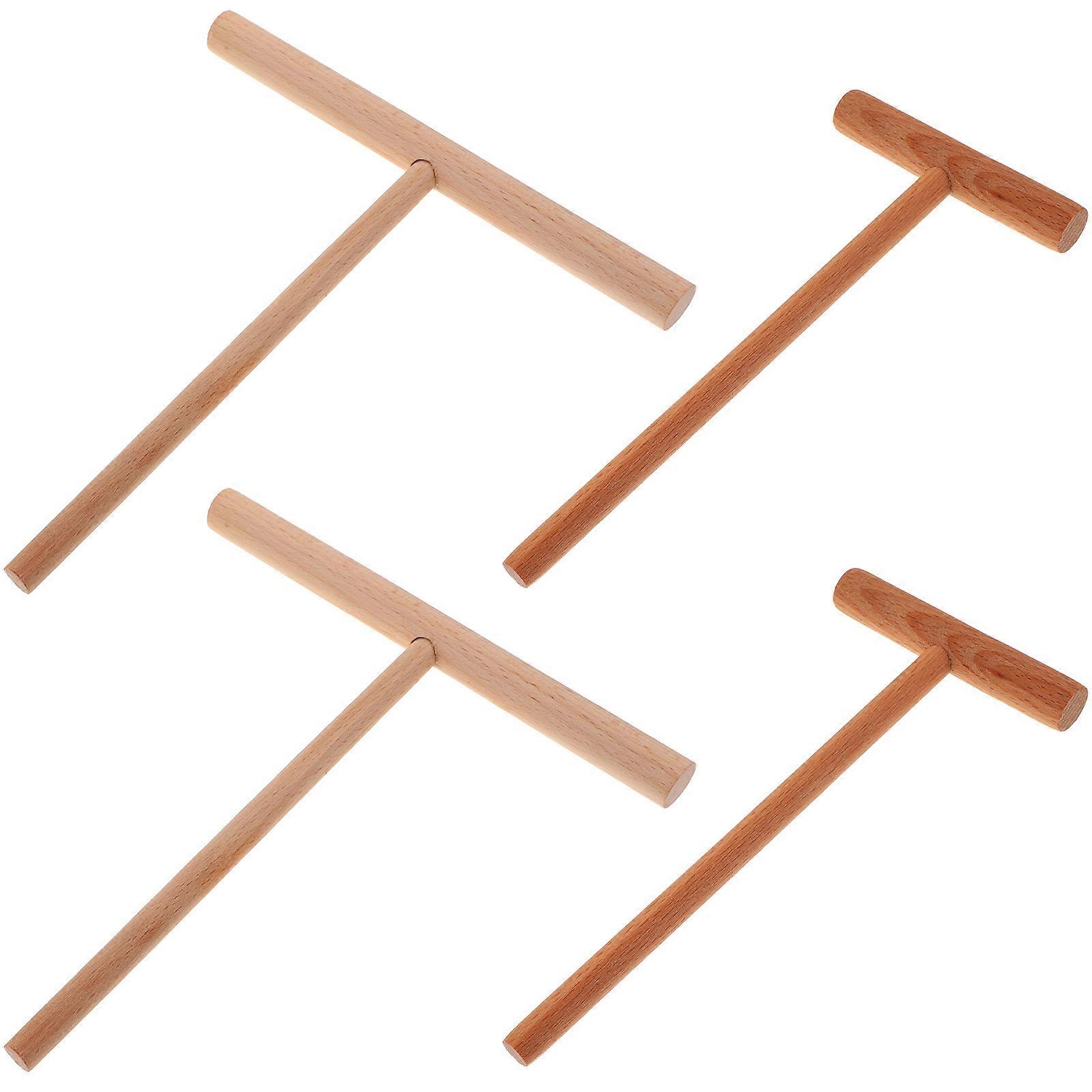Wood Pancake Spreaders Crepe Maker Tools for Home Use 4Pcs Kit