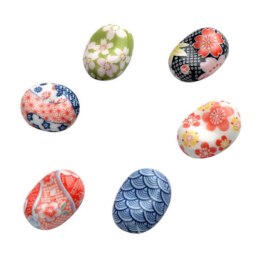 Cherry Blossom Ceramic Chopstick Rest for Holding Chopsticks 18Pcs Set