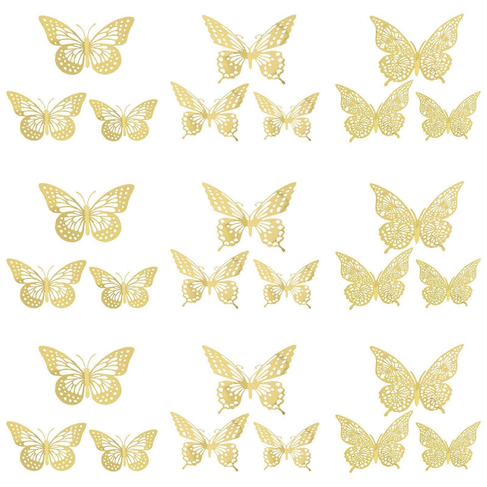 Décoration murale papillons 3D - Collection de 36 pièces