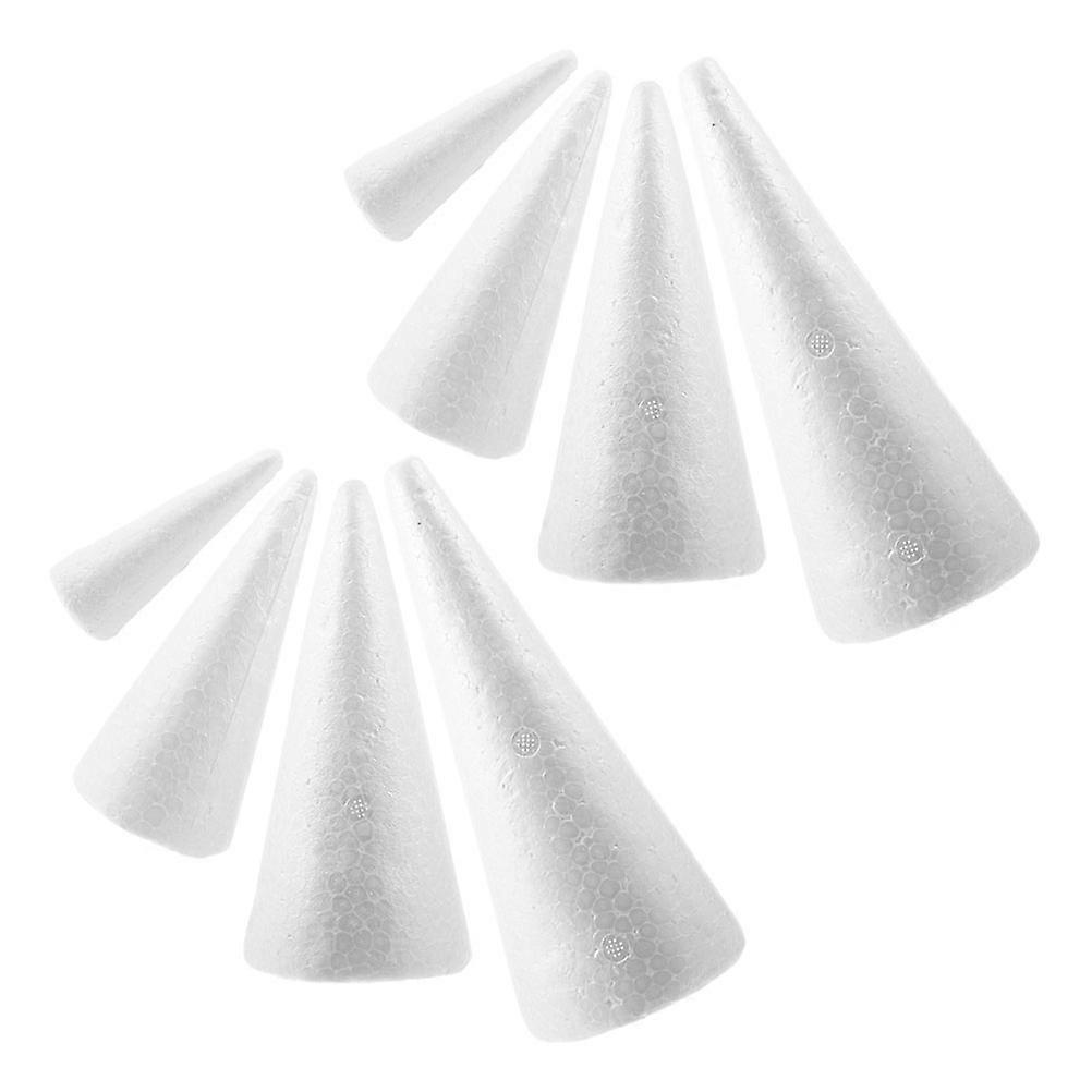 Craft Foam Cones For Art Projects 8Pcs White Foam DIY Wedding Decorations 110Mm Versatile Use
