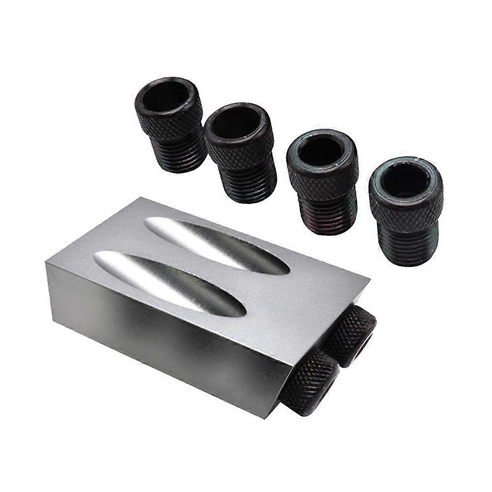 Woodworking Drilling Locator High Precision 15 Degree Angle Tool For Invisible Joint Production Grey 6.7 X 3.8 X 1.8 Cm 1Pcs
